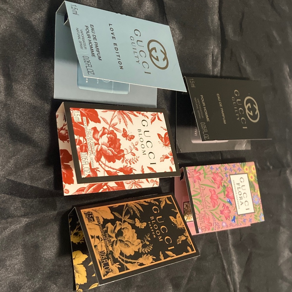 Gucci fragrance samples lot of 5 eau fo parfum spray
